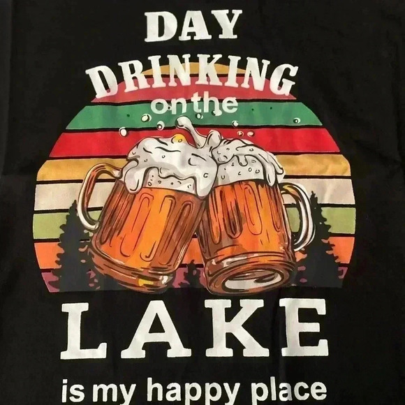 💥🆕Lake Drinking Graphic Tank Top M🆕 - Picture 3 of 3